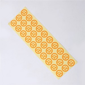 High quality sticker with number, customizable design sticker, portable and flexible sticker