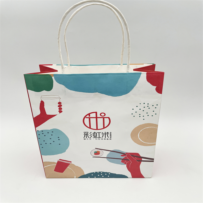 Color printed paper bag, simple and fashionable paper bag