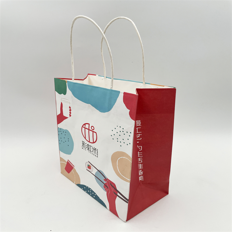 Color printed paper bag, simple and fashionable paper bag