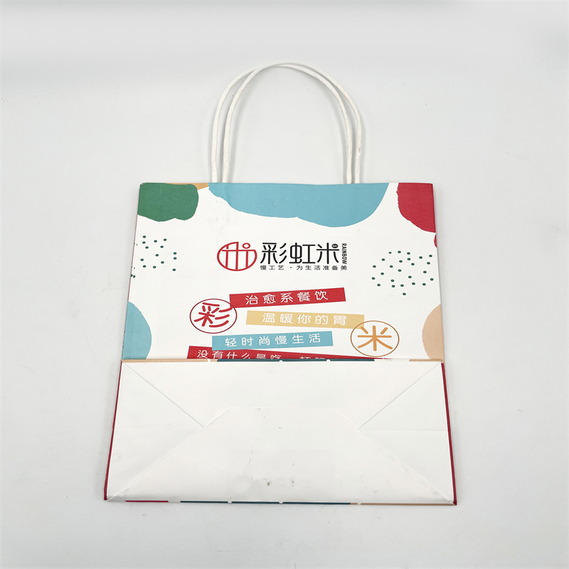 Color printed paper bag, simple and fashionable paper bag