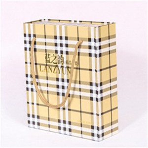 Stripe checked paper bag