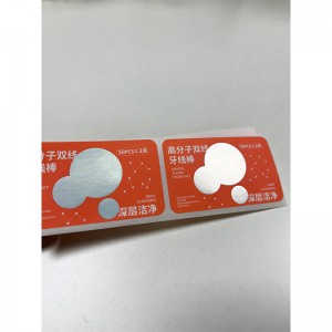 Hot silver custom adhesive label