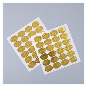 Gold glossy sticker